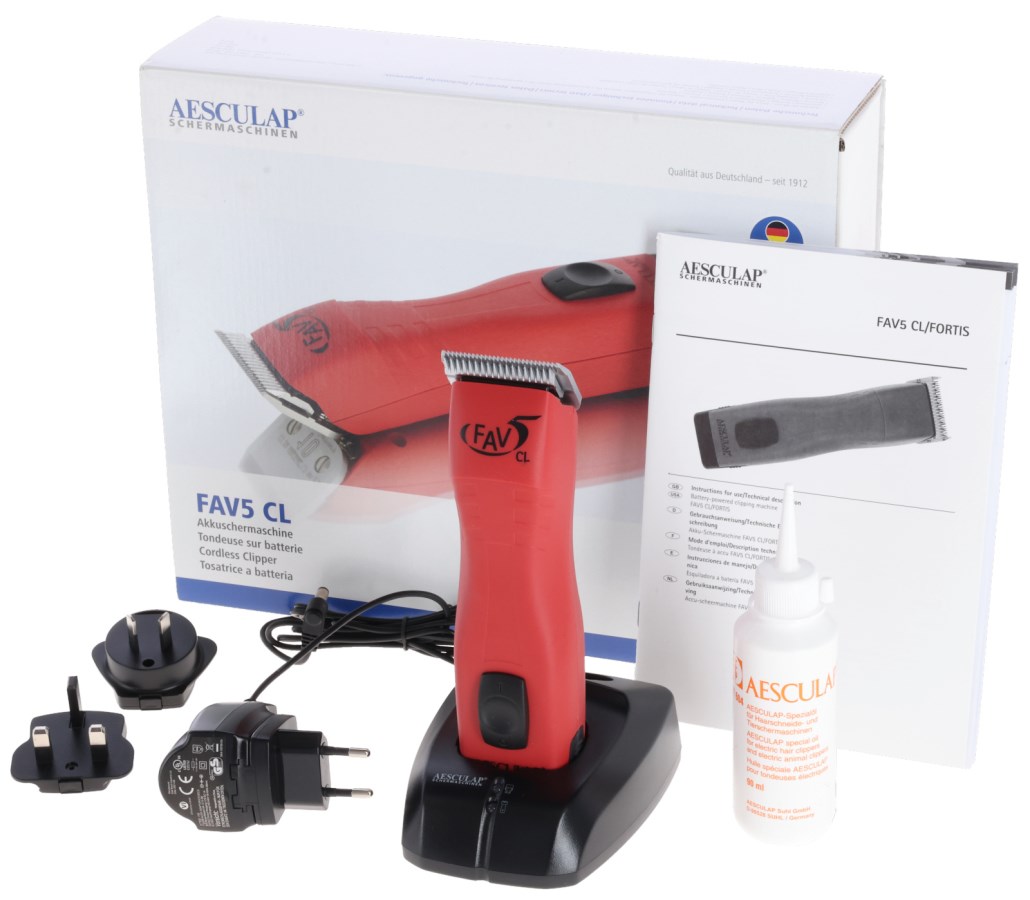 Aesculap Fav 5 CL コードレスバリカン Aesculap FAV5 CL Rechargeable Clipper | Groomers Online